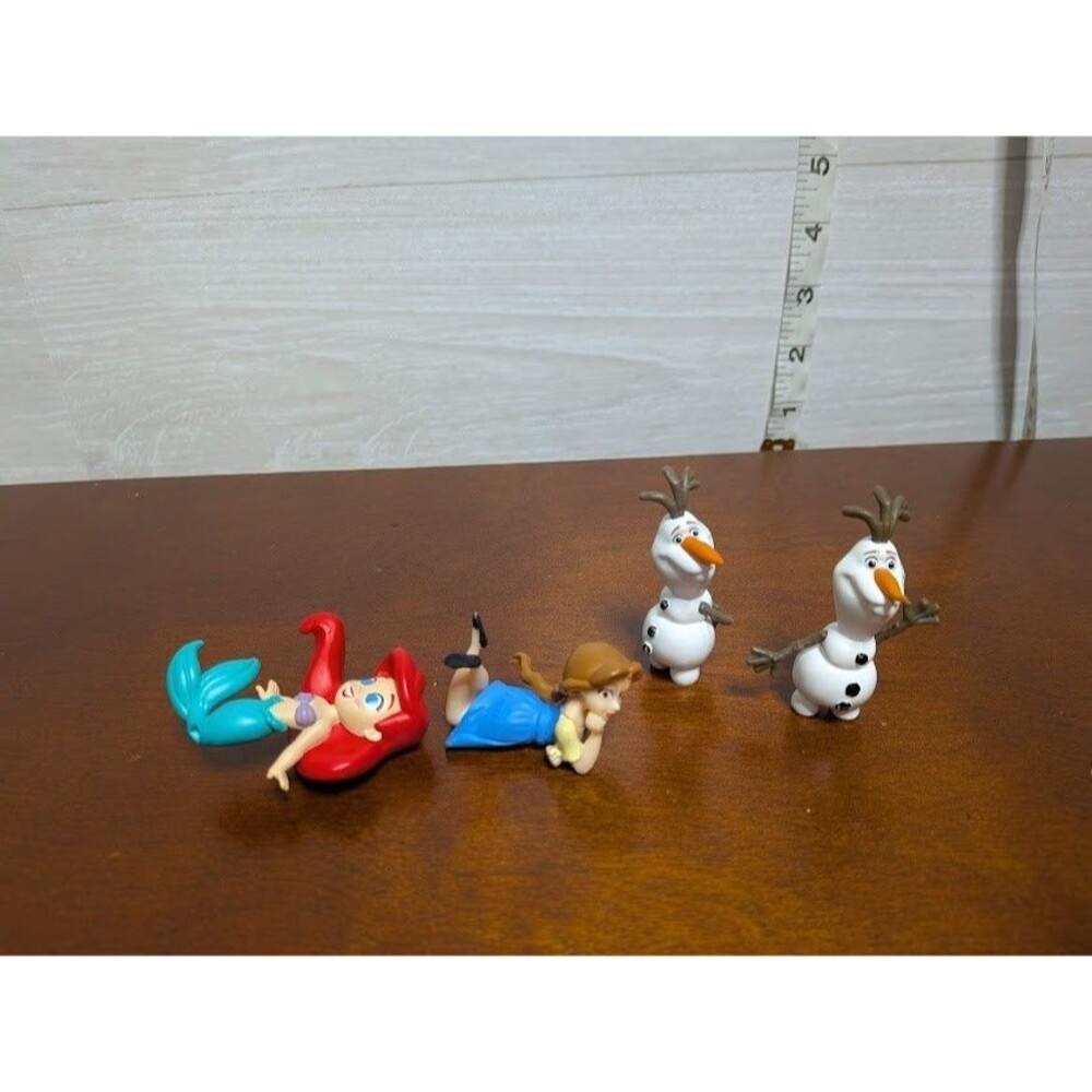 DISNEY Figure Lot ARIEL Belle OLAF 2022 Mattel Small Dolls Princess Frozen